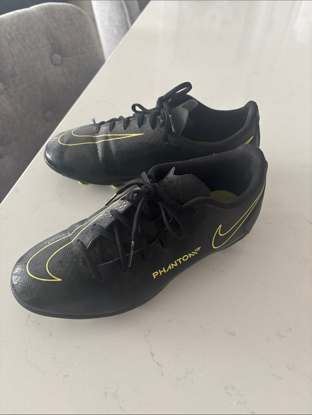 Nike Kids Phantom Soccer Cleats — Black/Yellow